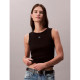 Calvin Klein Γυναικεία αμάνικη μπλούζα Ribbed Cotton Badge Tank Top